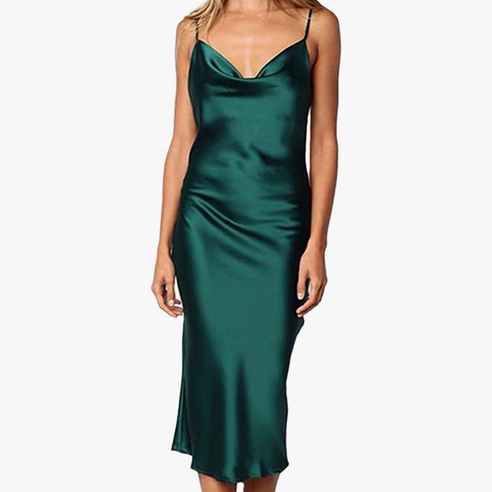Emerald Green Slip Cocktail Dress NWT Size M